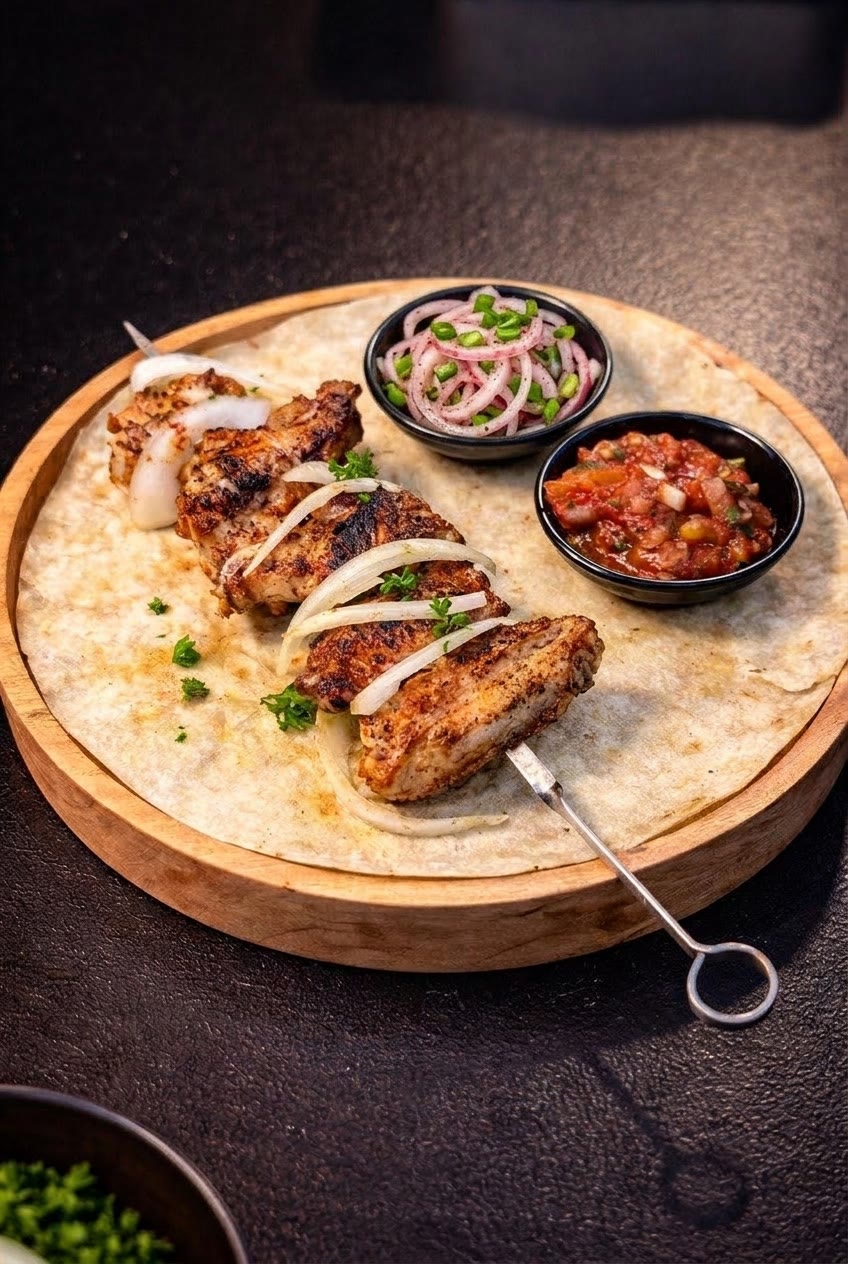 Chicken steak skewer