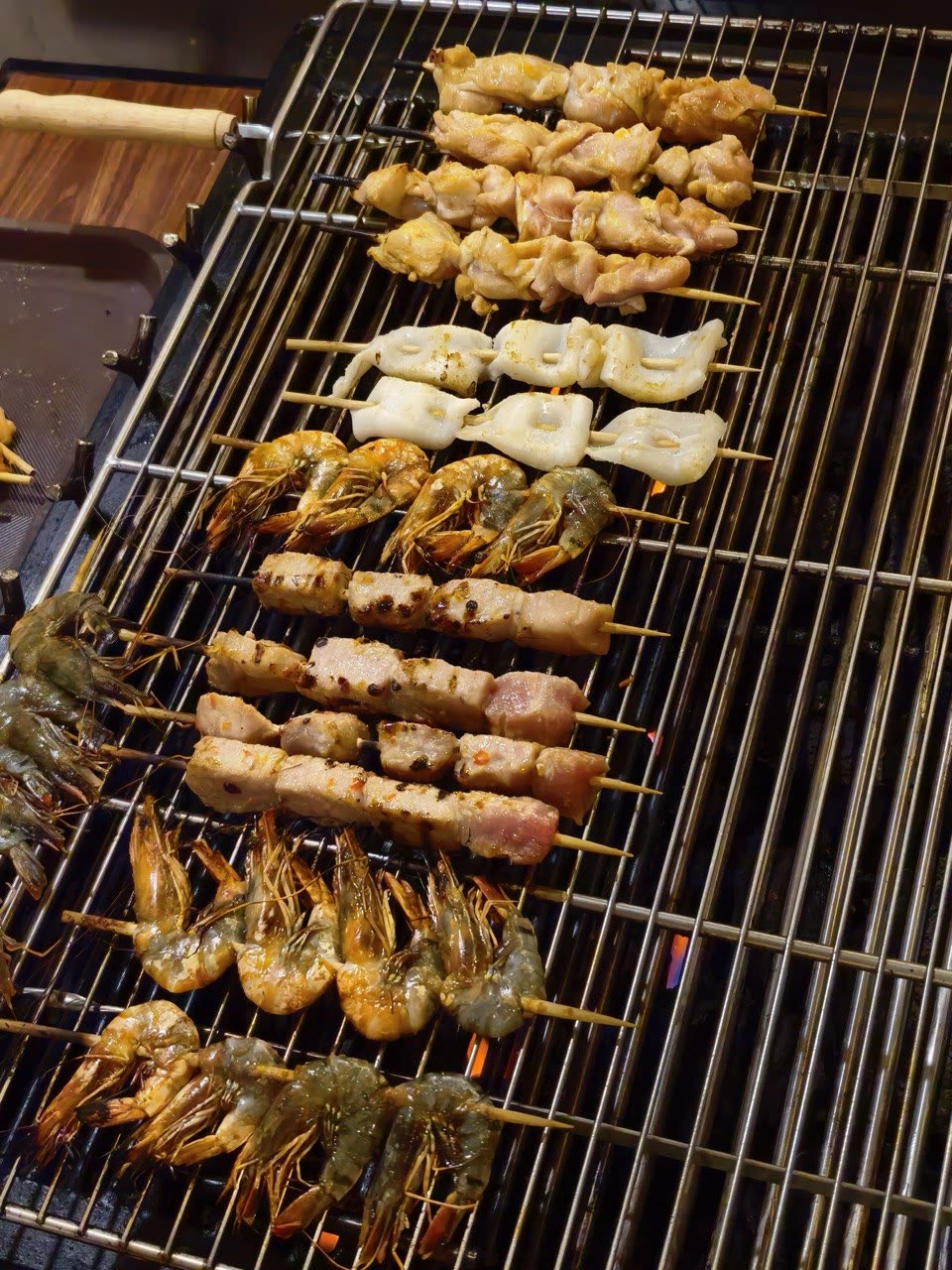 Skewers on the grill